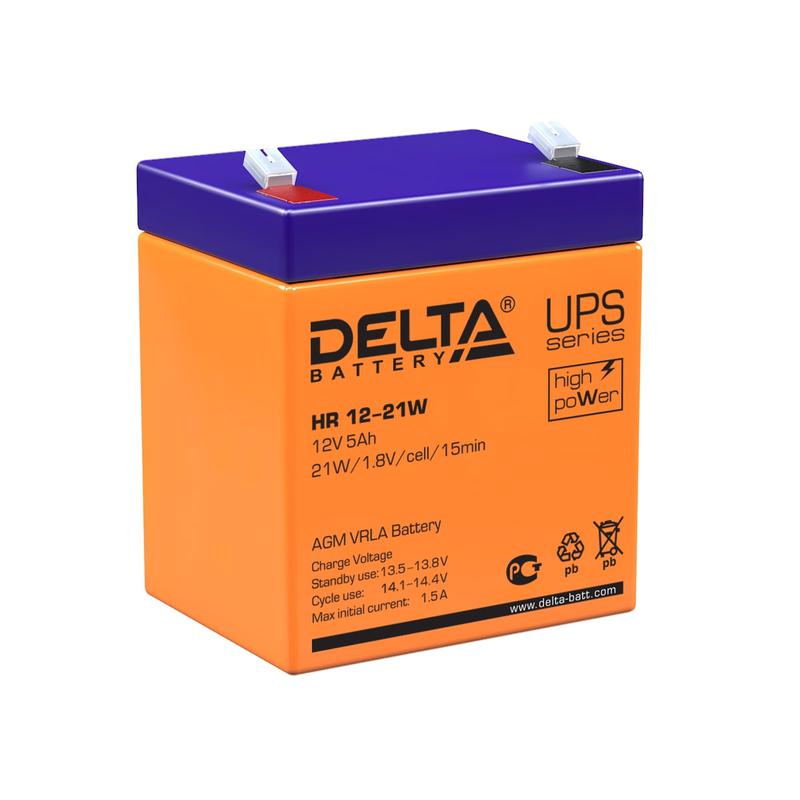 Аккумулятор UPS 12В 5А.ч Delta HR 12-21 W