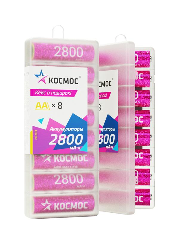 Аккумулятор AA/R6 2800мА.ч NI-MH 8b (уп.8шт) КОСМОС KOCR6NIMH2800mAh8B